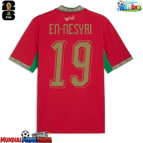Camiseta Marruecos Youssef En-Nesyri #19 Primera Equipación Replica Mundial 2026 mangas cortas